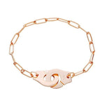 Load image into Gallery viewer, Bracelet handcuff chain silver 925 zircon - Maison Ming
