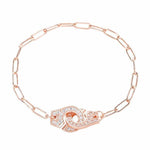 Load image into Gallery viewer, Bracelet handcuff chain silver 925 zircon - Maison Ming
