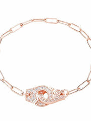 Load image into Gallery viewer, Bracelet handcuff chain silver 925 zircon - Maison Ming