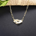 Load image into Gallery viewer, Necklace Handcuff  Big Link silver 925 zircon
