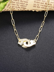 Load image into Gallery viewer, Necklace Handcuff  Big Link silver 925 zircon
