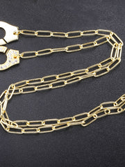 Load image into Gallery viewer, Necklace Handcuff  Big Link silver 925 zircon