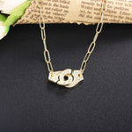 Load image into Gallery viewer, Necklace Handcuff  Big Link silver 925 zircon
