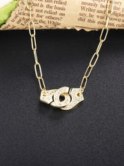 Load image into Gallery viewer, Necklace Handcuff  Big Link silver 925 zircon