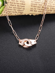 Load image into Gallery viewer, Necklace Handcuff  Big Link silver 925 zircon