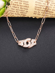 Load image into Gallery viewer, Necklace Handcuff  Big Link silver 925 zircon