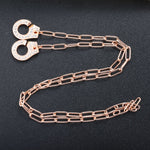 Load image into Gallery viewer, Necklace Handcuff  Big Link silver 925 zircon

