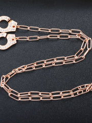Load image into Gallery viewer, Necklace Handcuff  Big Link silver 925 zircon