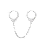 Load image into Gallery viewer, Earrings Clip no piercing silver 925 zircon - Maison Ming
