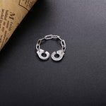 Load image into Gallery viewer, Ring Handcuffs Half silver 925 zircon - Maison Ming
