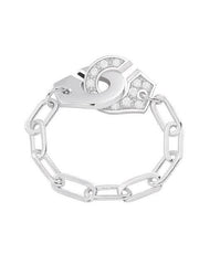 Load image into Gallery viewer, Ring Handcuffs Half silver 925 zircon - Maison Ming