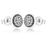 Load image into Gallery viewer, Earrings black pearl silver 925 zircon - Maison Ming
