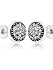 Load image into Gallery viewer, Earrings black pearl silver 925 zircon - Maison Ming
