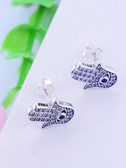 Load image into Gallery viewer, Earrings oriental hand silver 925 and zircon - Maison Ming