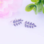 Load image into Gallery viewer, Earrings silvery foliage silver 925 - Maison Ming
