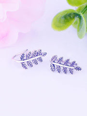 Load image into Gallery viewer, Earrings silvery foliage silver 925 - Maison Ming