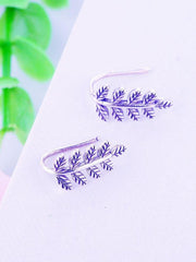Load image into Gallery viewer, Earrings silvery foliage silver 925 - Maison Ming