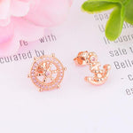 Load image into Gallery viewer, Earrings Duo Sailor silver 925 zircon - Maison Ming
