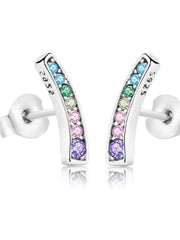 Load image into Gallery viewer, Earrings milky way silver 925 zircon - Maison Ming