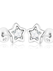 Load image into Gallery viewer, Earrings shining stars silver and zircon - Maison Ming