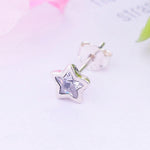 Load image into Gallery viewer, Earrings shining stars silver and zircon - Maison Ming
