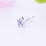 Load image into Gallery viewer, Earrings shining stars silver and zircon - Maison Ming
