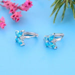 Load image into Gallery viewer, Earrings Blue Butterfly silver 925 zircon - Maison Ming
