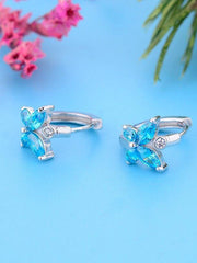 Load image into Gallery viewer, Earrings Blue Butterfly silver 925 zircon - Maison Ming