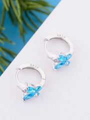 Load image into Gallery viewer, Earrings Blue Butterfly silver 925 zircon - Maison Ming