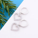 Load image into Gallery viewer, Earrings Shiny Heart silver 925 zircon - Maison Ming
