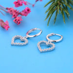 Load image into Gallery viewer, Earrings Shiny Heart silver 925 zircon - Maison Ming
