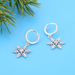 Load image into Gallery viewer, Earrings Snowflake silver 925 zircon - Maison Ming
