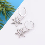 Load image into Gallery viewer, Earrings Snowflake silver 925 zircon - Maison Ming
