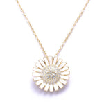 Load image into Gallery viewer, Necklace Sunflower silver 925 zircon
