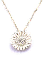 Load image into Gallery viewer, Necklace Sunflower silver 925 zircon