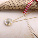 Load image into Gallery viewer, Necklace Sunflower silver 925 zircon
