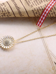 Load image into Gallery viewer, Necklace Sunflower silver 925 zircon