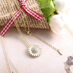 Load image into Gallery viewer, Necklace Sunflower silver 925 zircon
