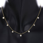 Load image into Gallery viewer, Necklace 7 Diamonds silver 925 zircon
