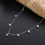 Load image into Gallery viewer, Necklace 7 Diamonds silver 925 zircon
