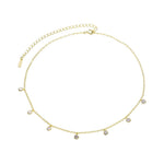 Load image into Gallery viewer, Necklace 7 Diamonds silver 925 zircon
