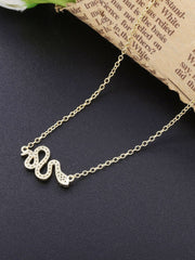 Load image into Gallery viewer, Necklace Royal Snakes silver 925 zircon