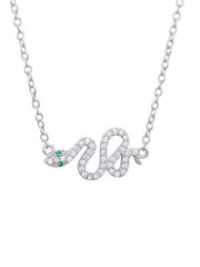 Load image into Gallery viewer, Necklace Royal Snakes silver 925 zircon