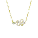 Load image into Gallery viewer, Necklace Royal Snakes silver 925 zircon
