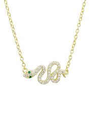 Load image into Gallery viewer, Necklace Royal Snakes silver 925 zircon