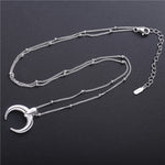 Load image into Gallery viewer, Necklace Crescent Moon silver 925

