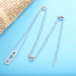 Load image into Gallery viewer, Necklace Locked silver 925 zircon
