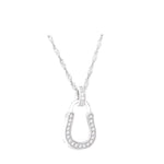Load image into Gallery viewer, Necklace The Horseshoe silver 925 zircon
