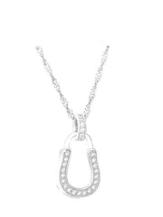 Load image into Gallery viewer, Necklace The Horseshoe silver 925 zircon