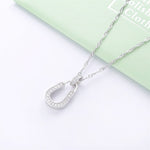 Load image into Gallery viewer, Necklace The Horseshoe silver 925 zircon
